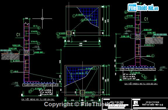 Bản vẽ,nhà 3 tầng,nhà kích thước 3 x 5m,nhà kích thước 6 x 5m,nhà